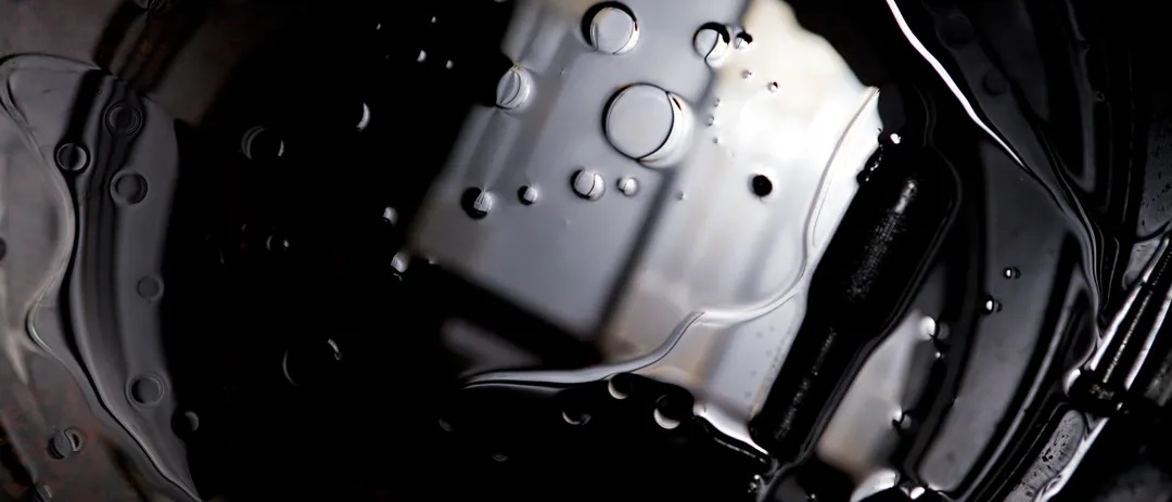 Close-up of disposed waste oil